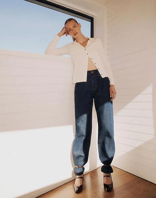 Baggy Straight Jeans in Woodham Wash: Pleated Edition 商品
