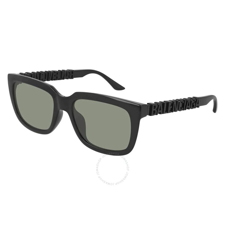 商品Balenciaga|Green Square Unisex Sunglasses BB0108S-001 56,价格¥1117,第1张图片