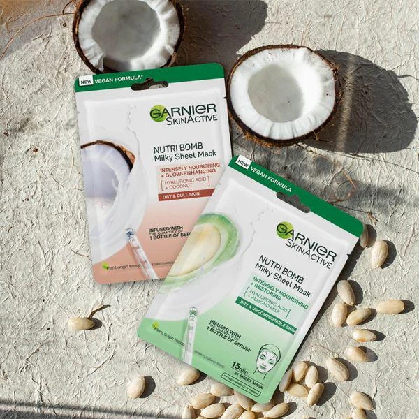Garnier Nutri Bomb Milky Sheet Mask Almond Milk and Hyaluronic Acid 28g 商品