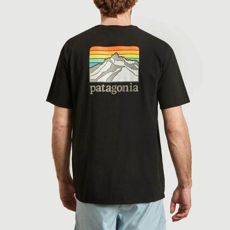 商品Patagonia|Line Logo Ridge Pocket Responsibili-Tee t-shirt Black PATAGONIA,价格¥187,第3张图片详细描述