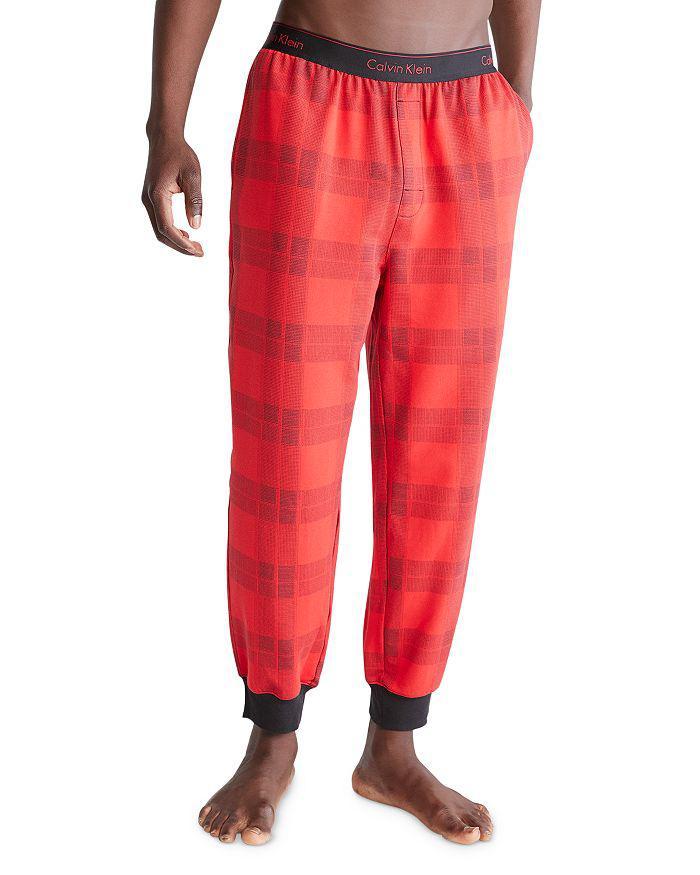 商品Calvin Klein|Modern Holiday Textured Plaid Classic Fit Pajama Joggers,价格¥318,第1张图片