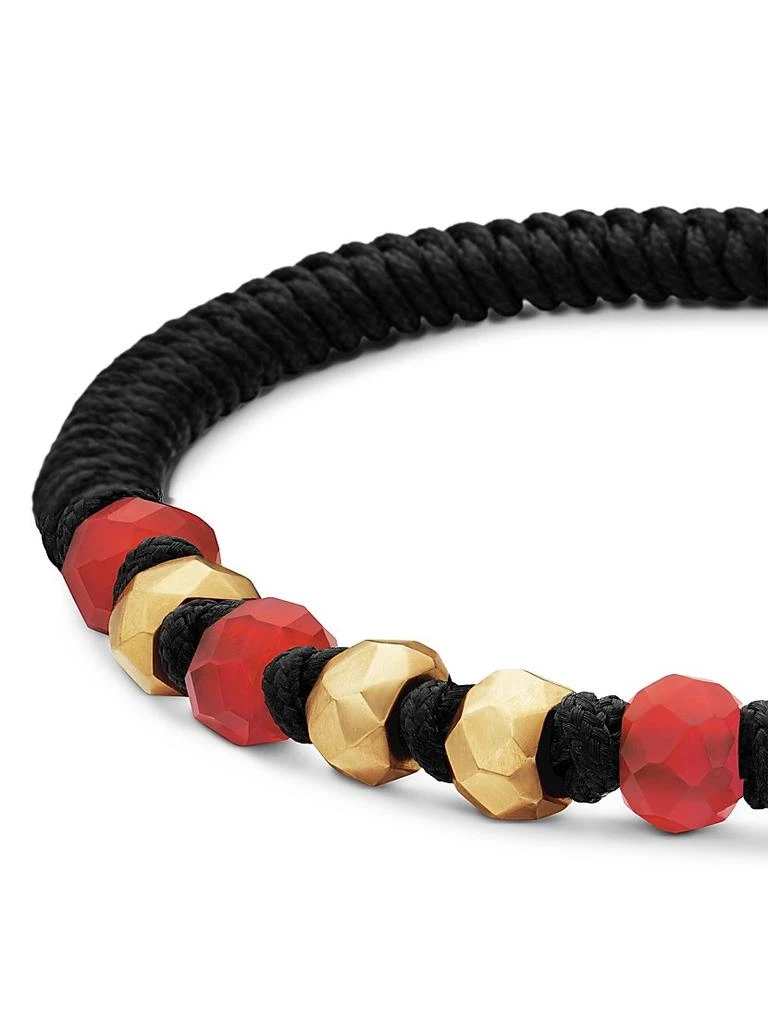 商品David Yurman|Fortune Woven Black Nylon Bracelet with Black Onyx and 18K Yellow Gold,价格¥5881,第5张图片详细描述