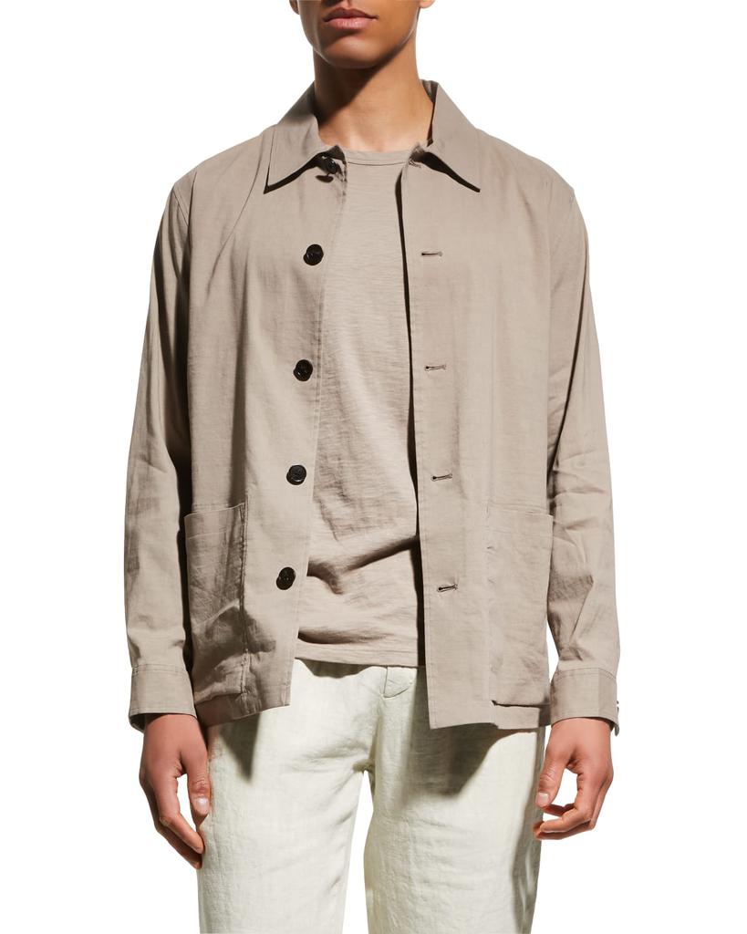 Men's Selk Linen-Blend Chore Jacket商品第1张图片规格展示
