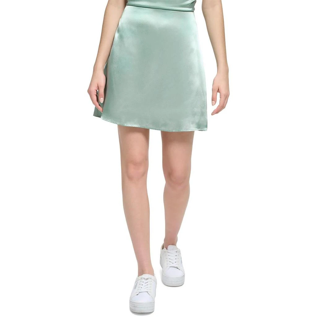 商品Calvin Klein|Calvin Klein Womens Satin Short Mini Skirt,价格¥242,第1张图片