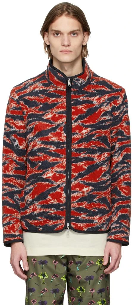 商品Moncler|Reversible Navy & Red Tiger Stripe Jacket,价格¥10667,第1张图片