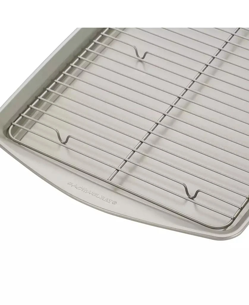 商品Rachael Ray|Nonstick Jumbo 13" x 19" Cookie Pan with Roasting Rack,价格¥428,第4张图片详细描述