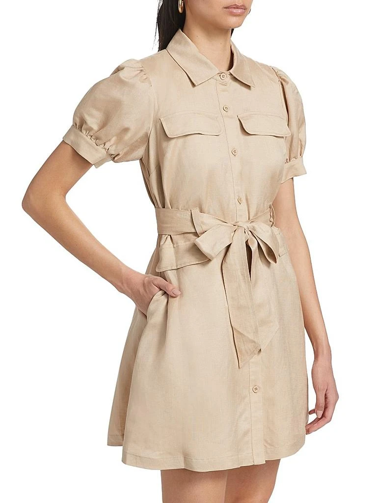 商品If Only Studio|Trench Linen-Blend Minidress,价格¥833,第4张图片详细描述