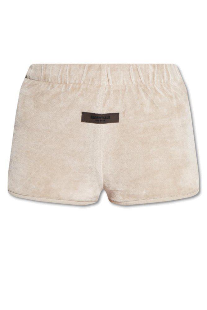 商品Essentials|Fear Of God Essentials Logo Patch Velour Shorts,价格¥435,第1张图片