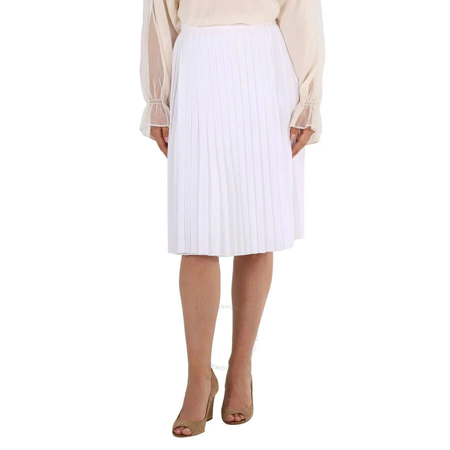 商品Burberry|Pleated Skirt With Silk Lining In Optic White,价格¥939,第1张图片