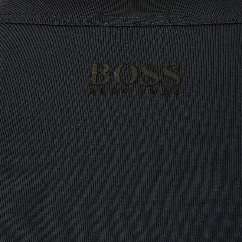 Hugo Boss 雨果博斯 新款男士棉质深蓝色logo印花时尚休闲短袖T恤 TEE5-171-0340-410 商品