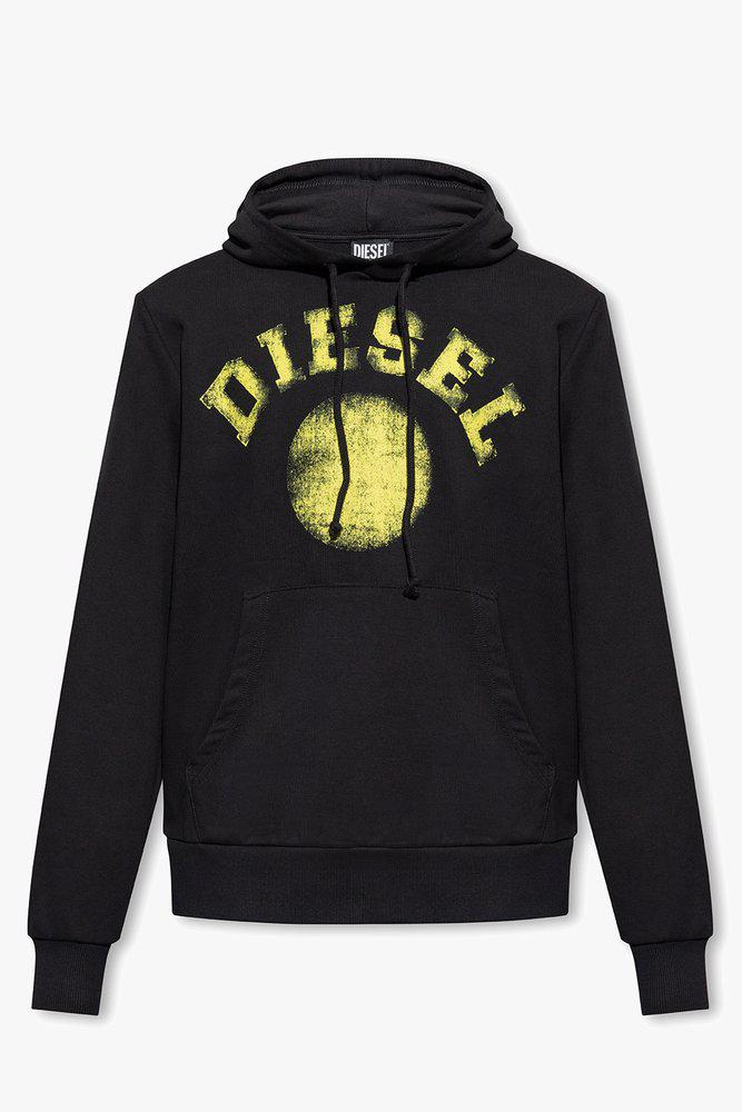 Diesel Logo-Printed Drawstring Hoodie商品第1张图片规格展示