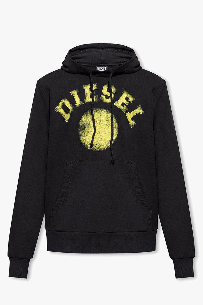 商品Diesel|Diesel Logo-Printed Drawstring Hoodie,价格¥607,第1张图片