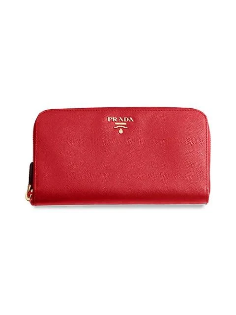 商品Prada|Leather Zip-Around Wallet,价格¥5094,第1张图片