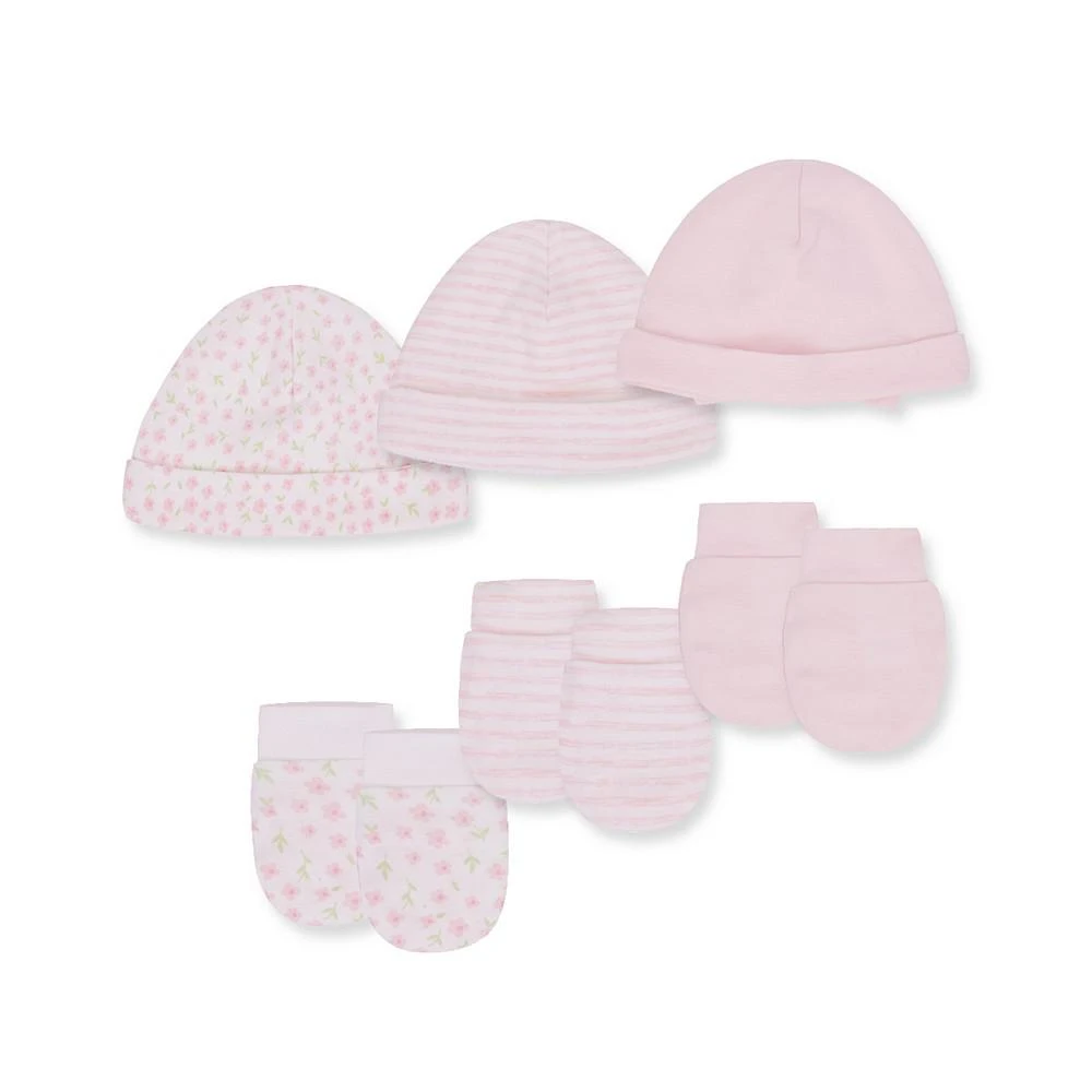 商品Little Me|Baby Girls Hats and Scratch Mittens, 6 Piece Set,价格¥165,第2张图片详细描述