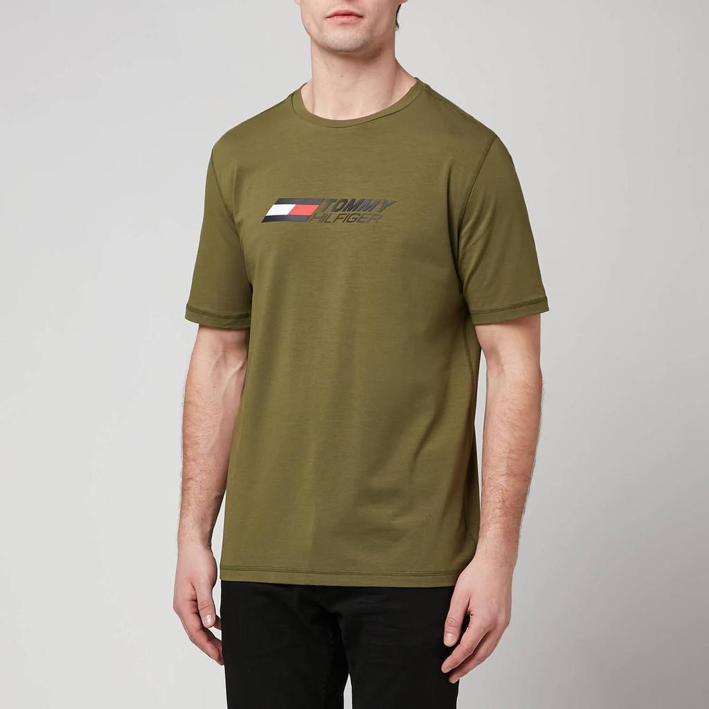 商品Tommy Hilfiger|Tommy Hilfiger Men's Chest Logo T-Shirt - Putting Green,价格¥209,第1张图片