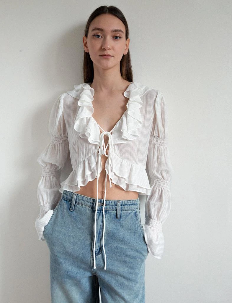 商品Pixie Market|Sandra Ruffled Poet Blouse,价格¥369,第2张图片详细描述