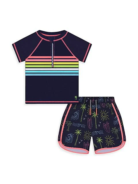 商品Andy & Evan|Little Boy's Rashguard &amp; Boardshorts Set,价格¥221,第1张图片