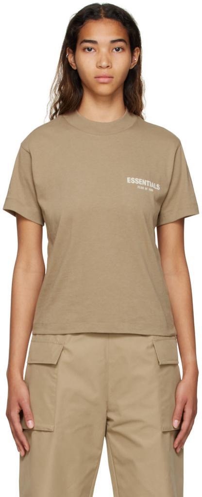 商品Essentials|Tan Cotton T-Shirt,价格¥306,第1张图片