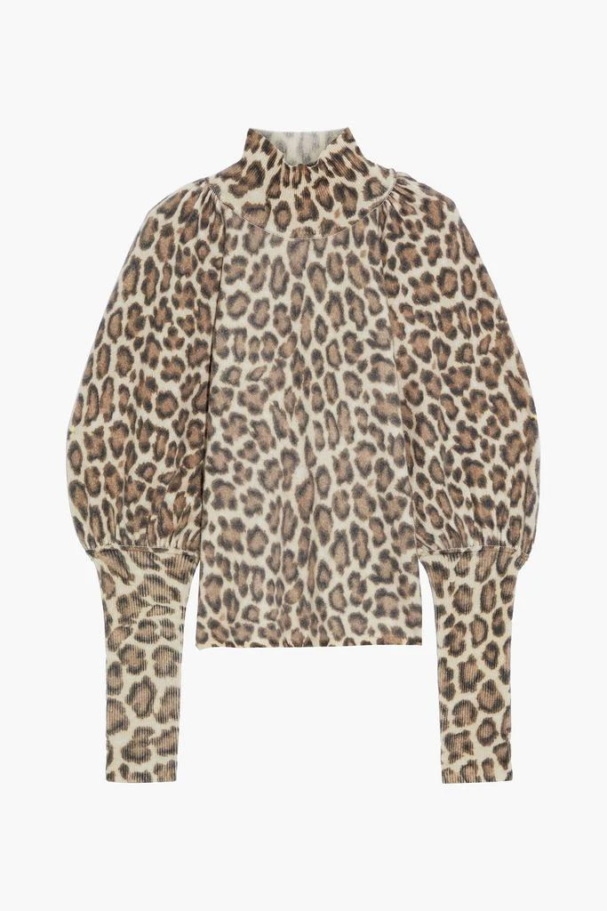 商品Zimmermann|Leopard-print cashmere turtleneck sweater,价格¥1905,第3张图片详细描述