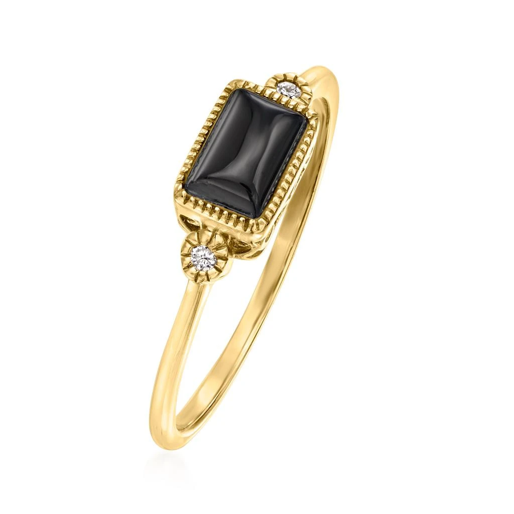 商品Ross-Simons|Ross-Simons Black Onyx Ring in 14kt Yellow Gold,价格¥1712,第4张图片详细描述