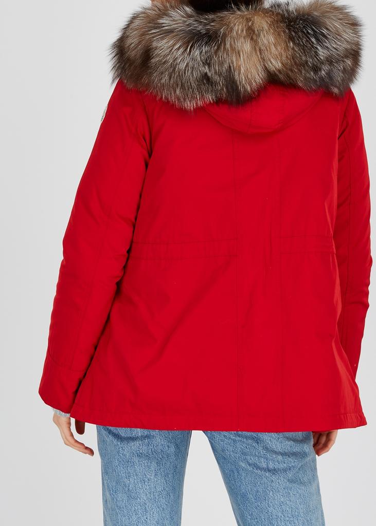 Macareux fur-trimmed shell coat商品第3张图片规格展示