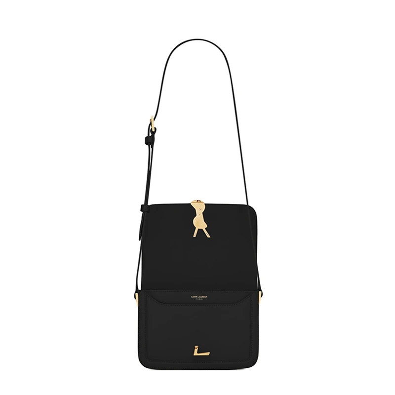 SAINT LAURENT PARIS/圣罗兰 YSL SOLFERINO系列 哑光黑色小牛皮金扣翻盖小号斜挎单肩包6343060SX0W1000 商品