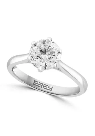 商品Effy|Lab Created 14K White Gold Lab Grown Diamond Ring With 1.47 Ct. T.w. Center Size,价格¥28181,第1张图片