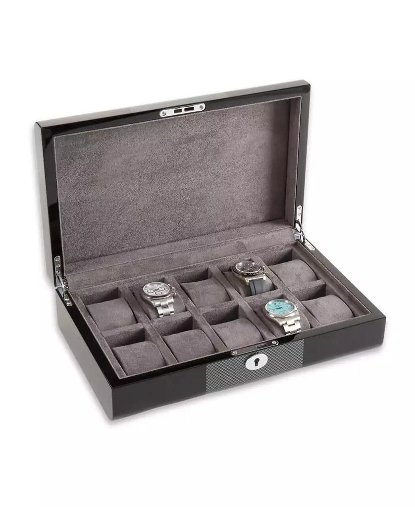 商品Bey-Berk|Carbon Fiber Design Ten Watch Storage Case with Lock Closure,价格¥1874,第1张图片