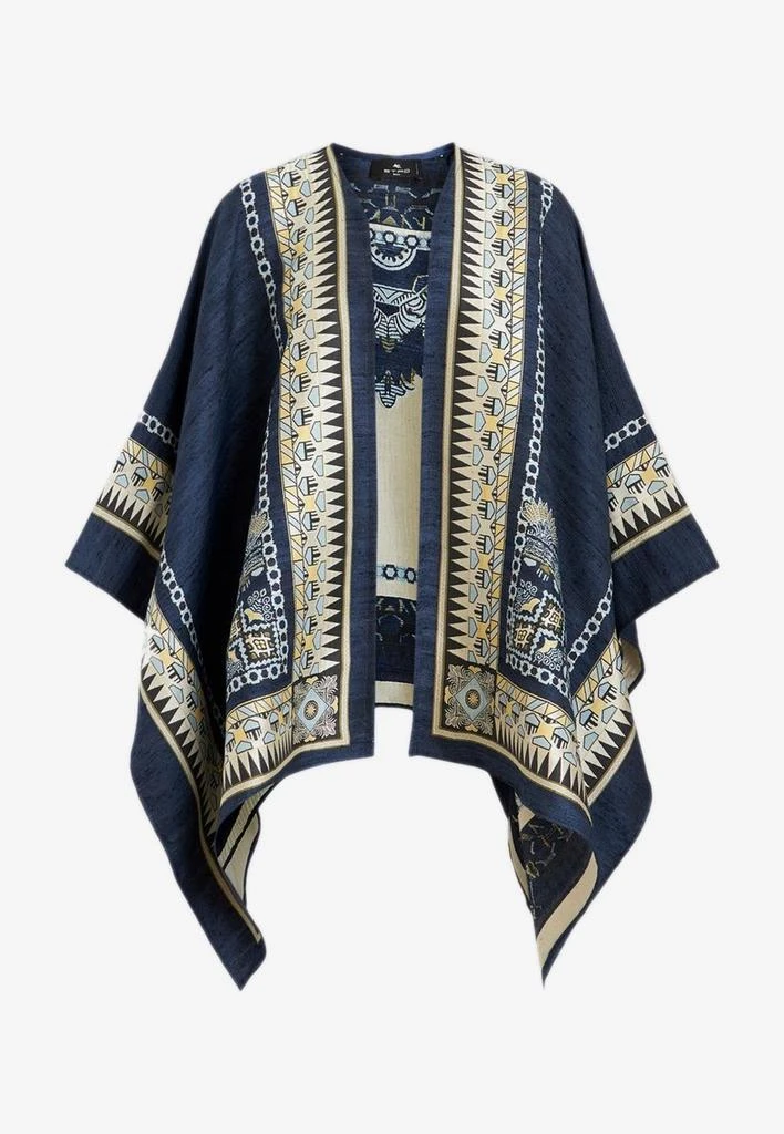 商品ETRO|Scarf-Print Cape in Silk Blend,价格¥5359,第1张图片