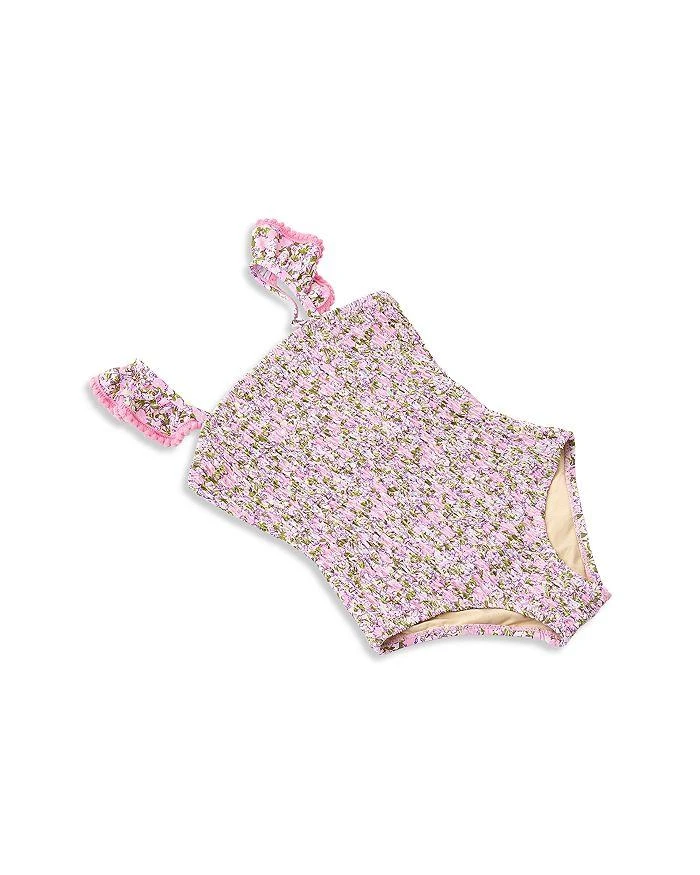 商品Shade Critters|Girls' Blushing Blooms Smocked One Piece Swimsuit - Little Kid, Big Kid,价格¥418,第3张图片详细描述