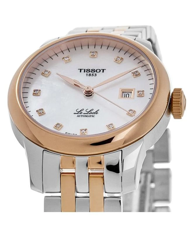 商品Tissot|Tissot Le Locle Automatic 29mm Diamond Dial Two-tone Steel Women's Watch T006.207.22.116.00,价格¥5832,第2张图片详细描述