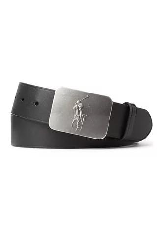 商品Ralph Lauren|Big Plaque Brown Belt,价格¥515,第1张图片