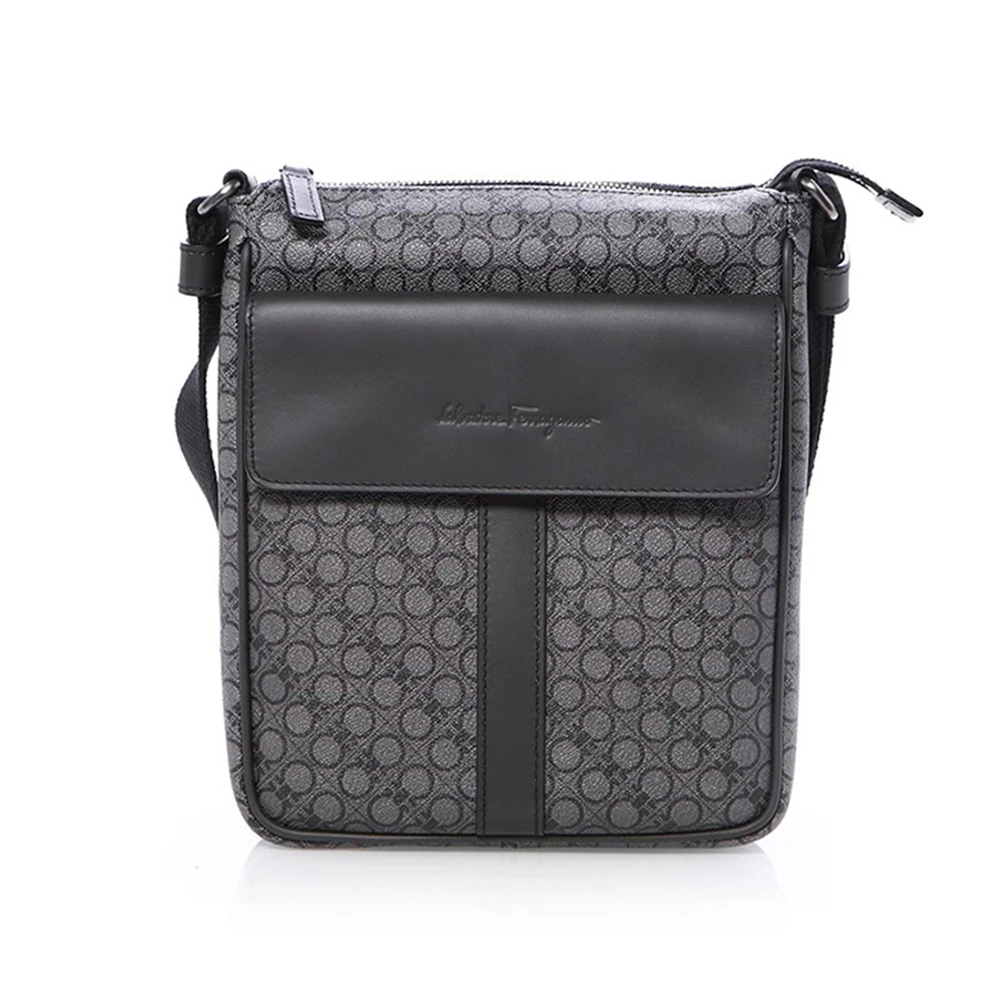 商品Salvatore Ferragamo|SALVATORE FERRAGAMO 灰色男士单肩包 24-9773-0606118,价格¥2872,第1张图片