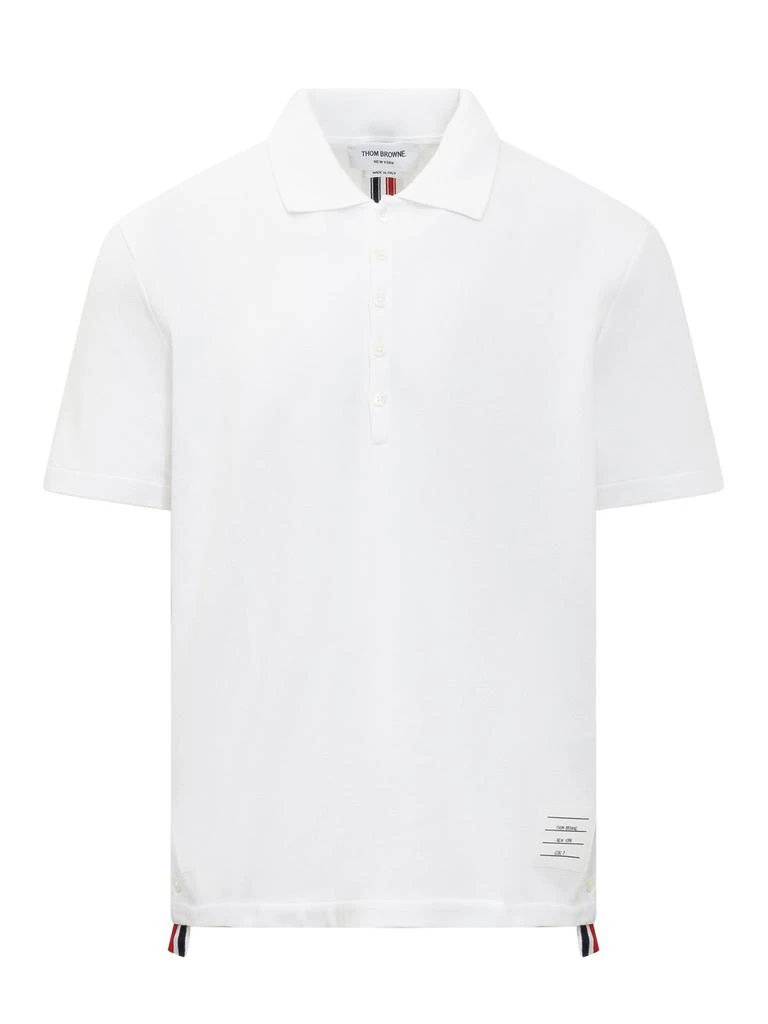 商品Thom Browne|Thom Browne Classic Pique Stripe Relaxed Polo Shirt,价格¥2496,第1张图片