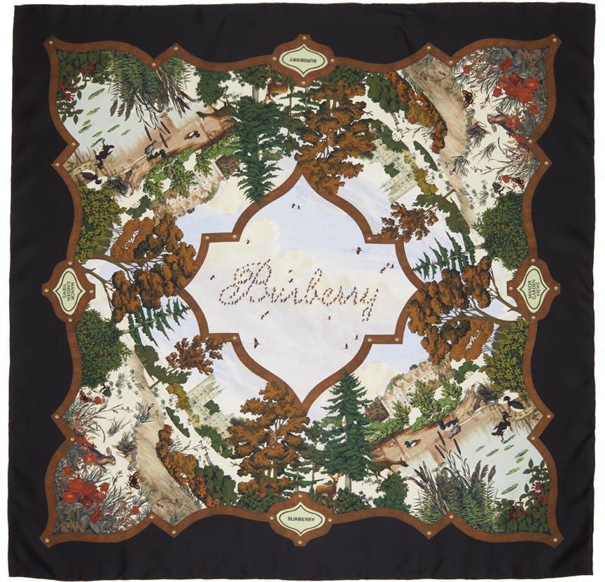 商品Burberry|Silk Archive Square Scarf,价格¥3319,第1张图片