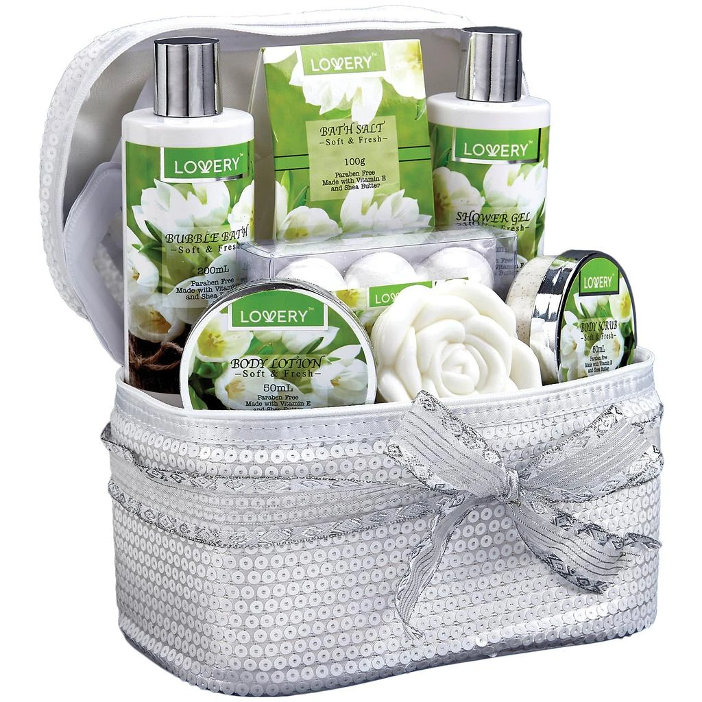 商品Lovery|White Jasmine Home Spa Handmade Bag 14-Piece Set,价格¥266,第1张图片