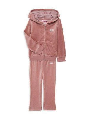 商品Juicy Couture|​Little Girl’s 2-Piece Velour Track Set,价格¥248,第1张图片