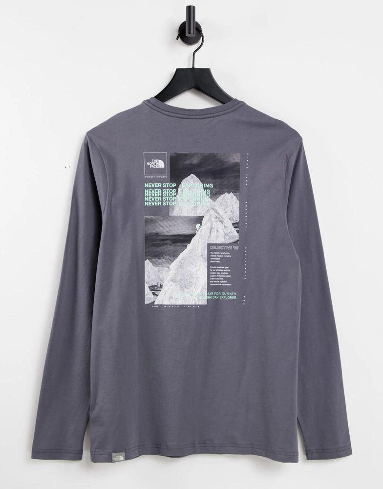 商品The North Face|The North Face Collage long sleeve t-shirt in grey Exclusive at ASOS,价格¥231,第1张图片