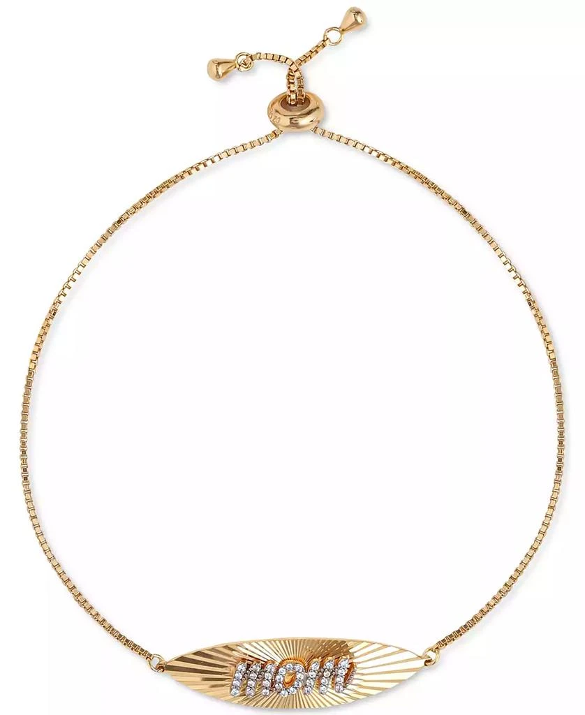 商品Giani Bernini|Cubic Zirconia Mom Bolo Bracelet in 18k Gold-Plated Sterling Silver, Created for Macy's,价格¥281,第1张图片