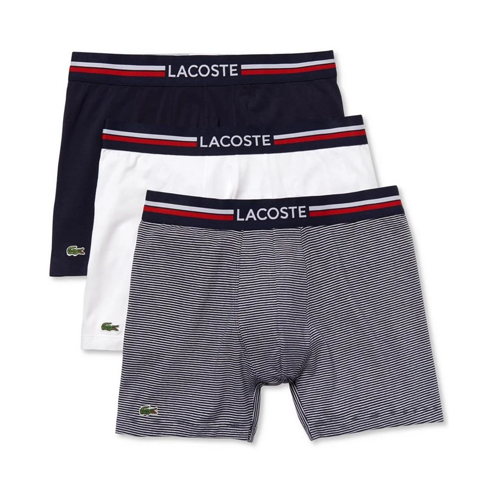 商品Lacoste|Men's Stretch Cotton Boxer Brief Set, 3-Piece,价格¥311,第1张图片