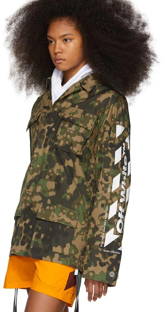 商品Off-White|Green Camouflage Diag Field 夹克,价格¥6105,第4张图片详细描述