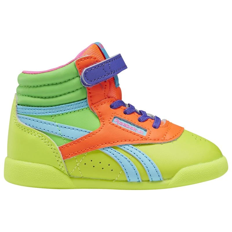 商品Reebok|Reebok Freestyle HI Brights - Girls' Toddler,价格¥228,第1张图片