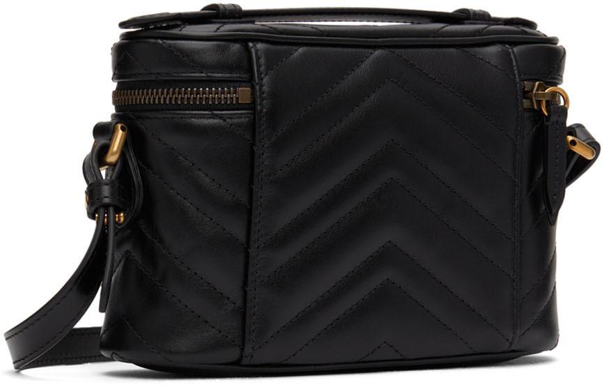 商品Gucci|黑色迷你 Marmont 手提包,价格¥11655,第5张图片详细描述