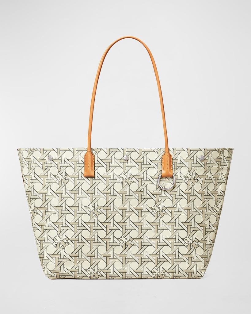 商品Tory Burch|Logo Basketweave Canvas Tote Bag,价格¥3293,第1张图片