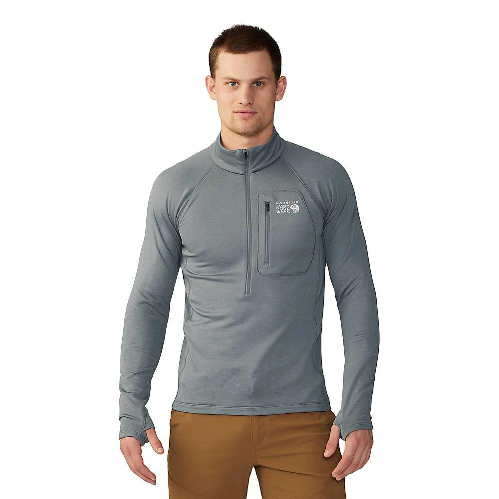 商品Mountain Hardwear|Mountain Hardwear Men's Glacial Trail 1/4 Zip Top,价格¥918,第1张图片