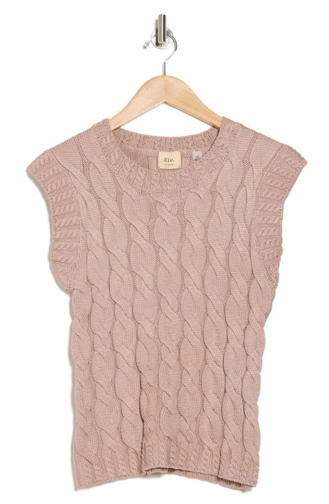 商品ELIE ELIE TAHARI|Cap Sleeve Cable Stitch Sweater,价格¥122,第3张图片详细描述