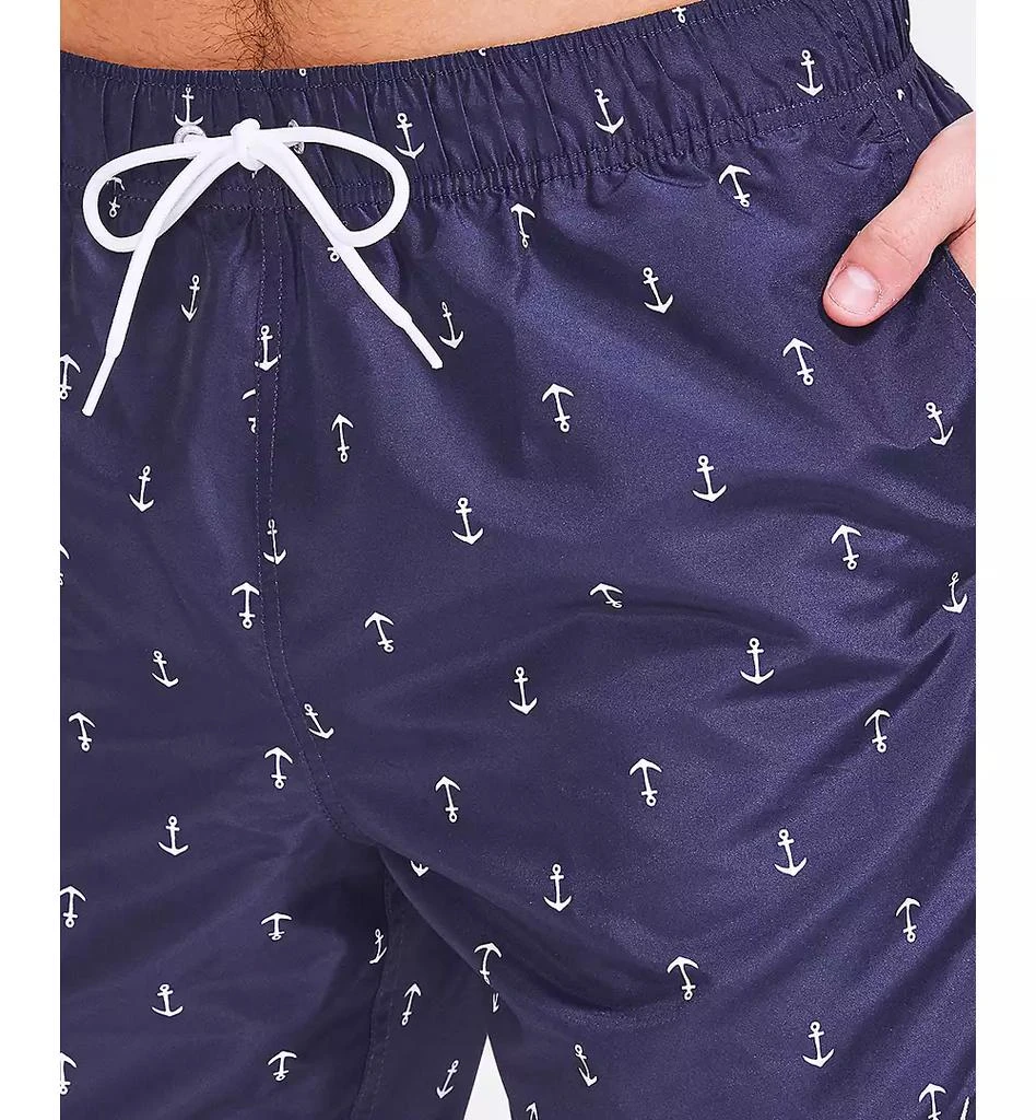 商品Nautica|Men's Quick-Dry Anchor-Print 8" Swim Trunks,价格¥337,第4张图片详细描述