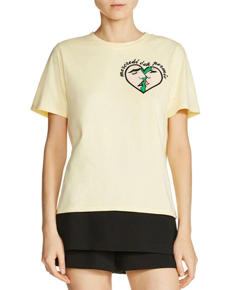 商品Maje|Theatro "Mercredi C'est Permis" Graphic Tee ,价格¥408,第1张图片