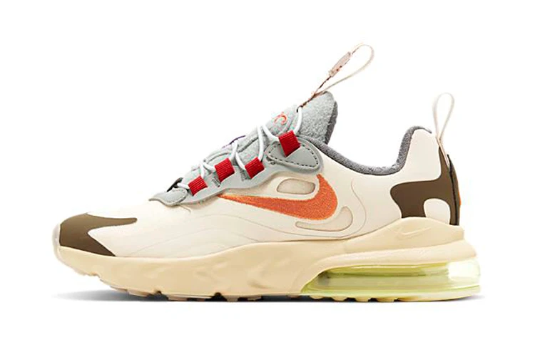 商品[国内直发] NIKE|[预售3天]Travis Scott x  Air Max 270 Cactus Trails 气垫缓震 防滑减震耐磨 低帮 儿童休闲鞋 棕黄 中小童,价格¥1961,第1张图片