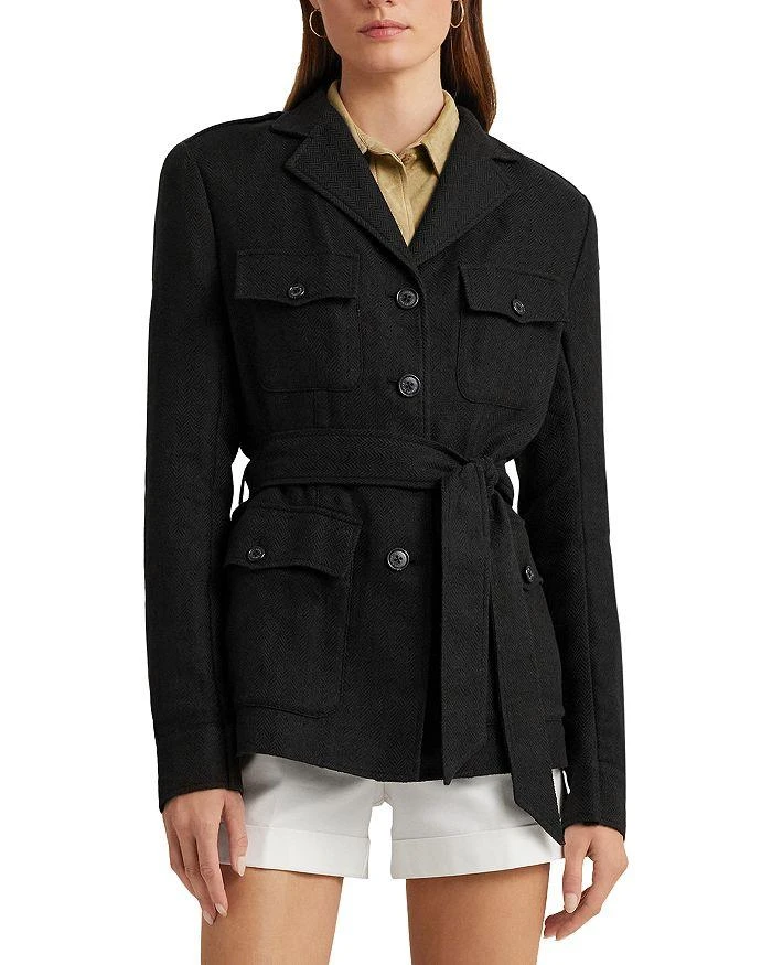 商品Ralph Lauren|Belted Herringbone Utility Jacket,价格¥2049,第1张图片详细描述